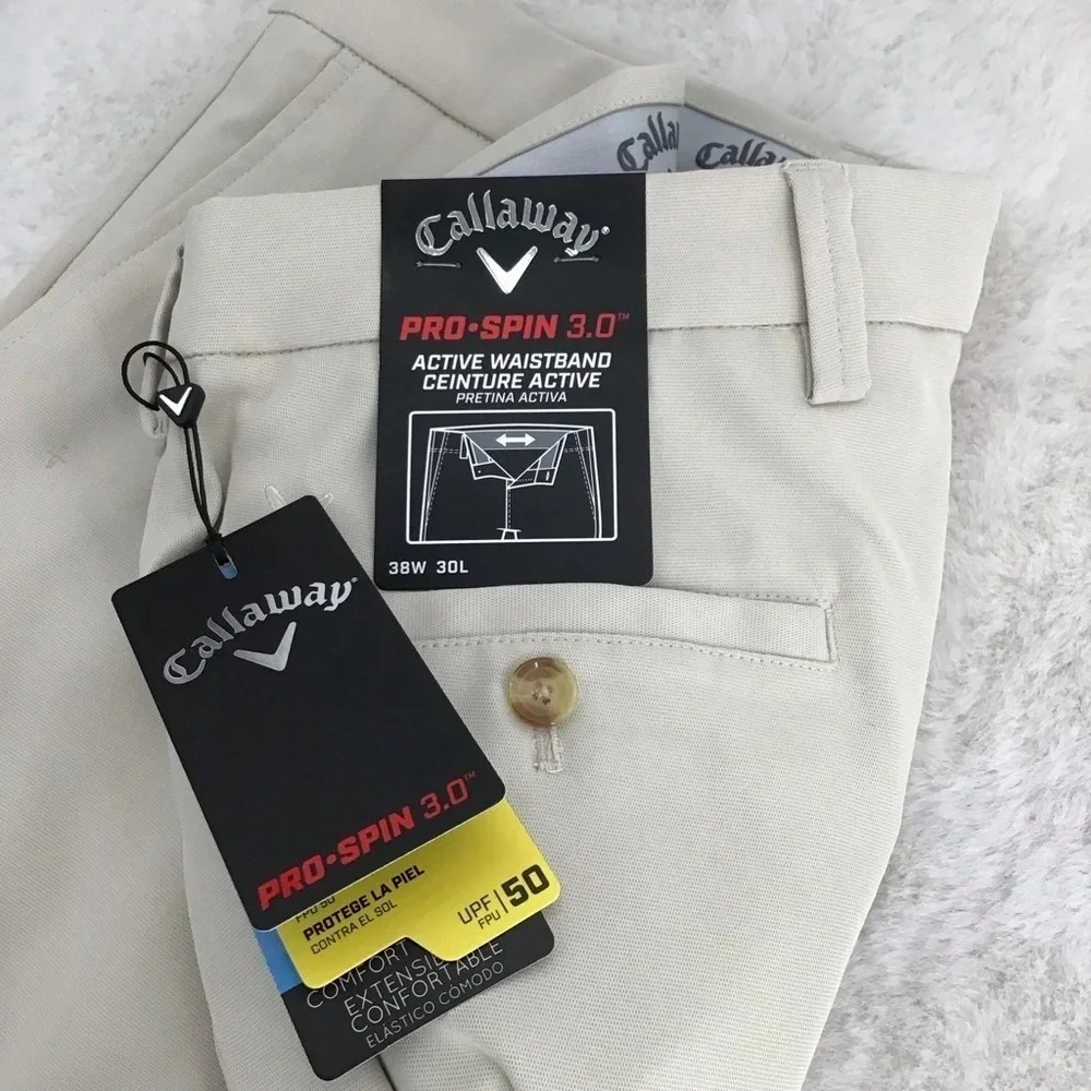 Callaway Men’s Pro-Spin 3.0 Active Waistband Stretch Golf Pants NWT Size 38x30
